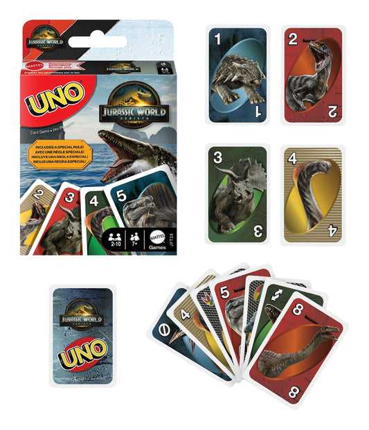 Uno Movie Card Game - Jurassic World Rebirth
