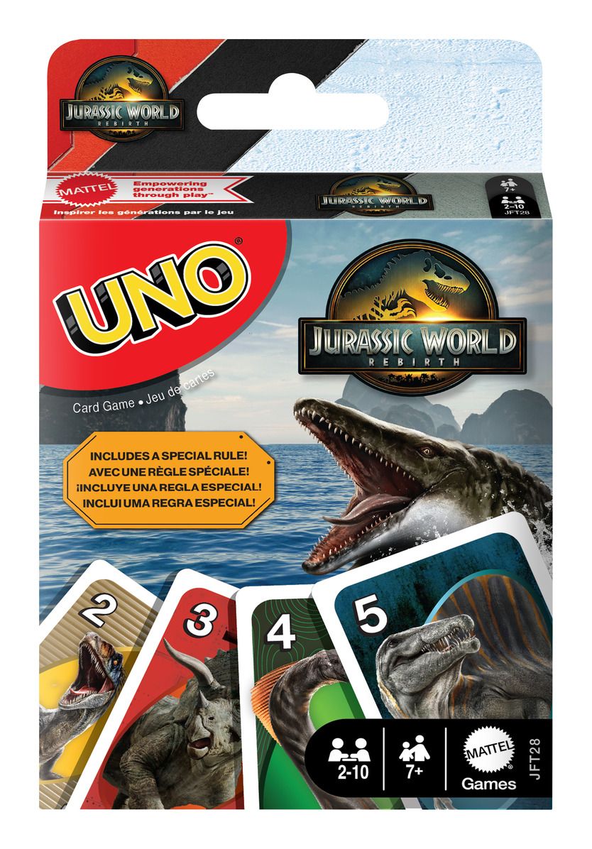 Uno Movie Card Game - Jurassic World Rebirth