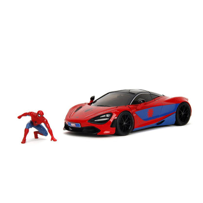 Spider-Man - McLaren 720s w/ Spider-Man Hollywood Rides 1:24 Scale Die Cast Vehicle