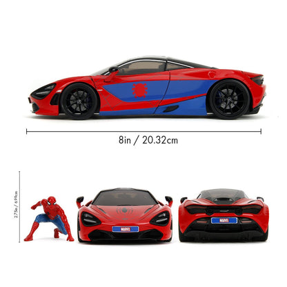 Spider-Man - McLaren 720s w/ Spider-Man Hollywood Rides 1:24 Scale Die Cast Vehicle