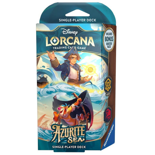 Disney Lorcana Azurite Sea Trading Card Game - Starter Deck (Jim Hawkins & Tigger)