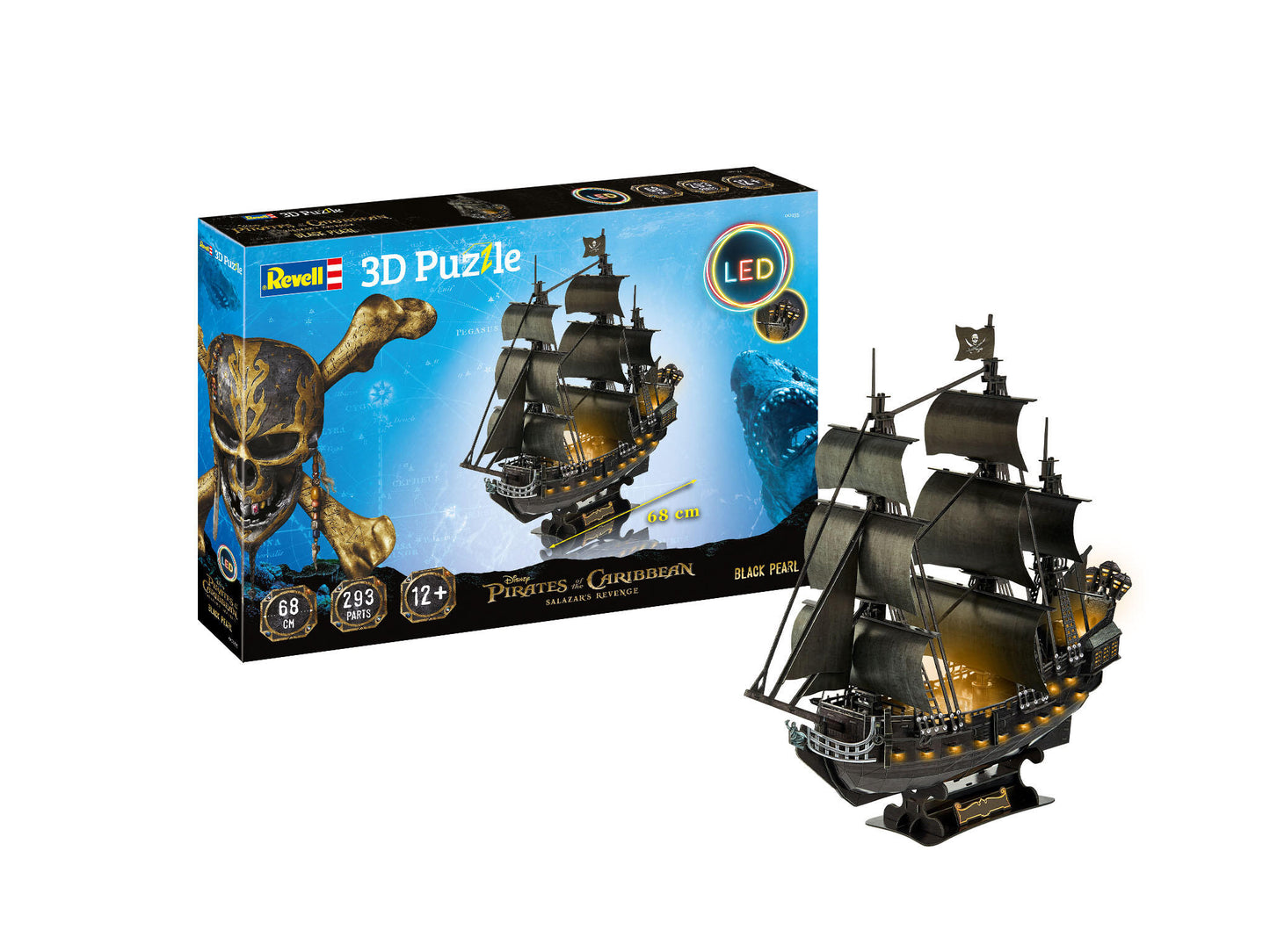 Revell Pirates of the Caribbean (LED Edition) 3D Puzzle - Black Pearl