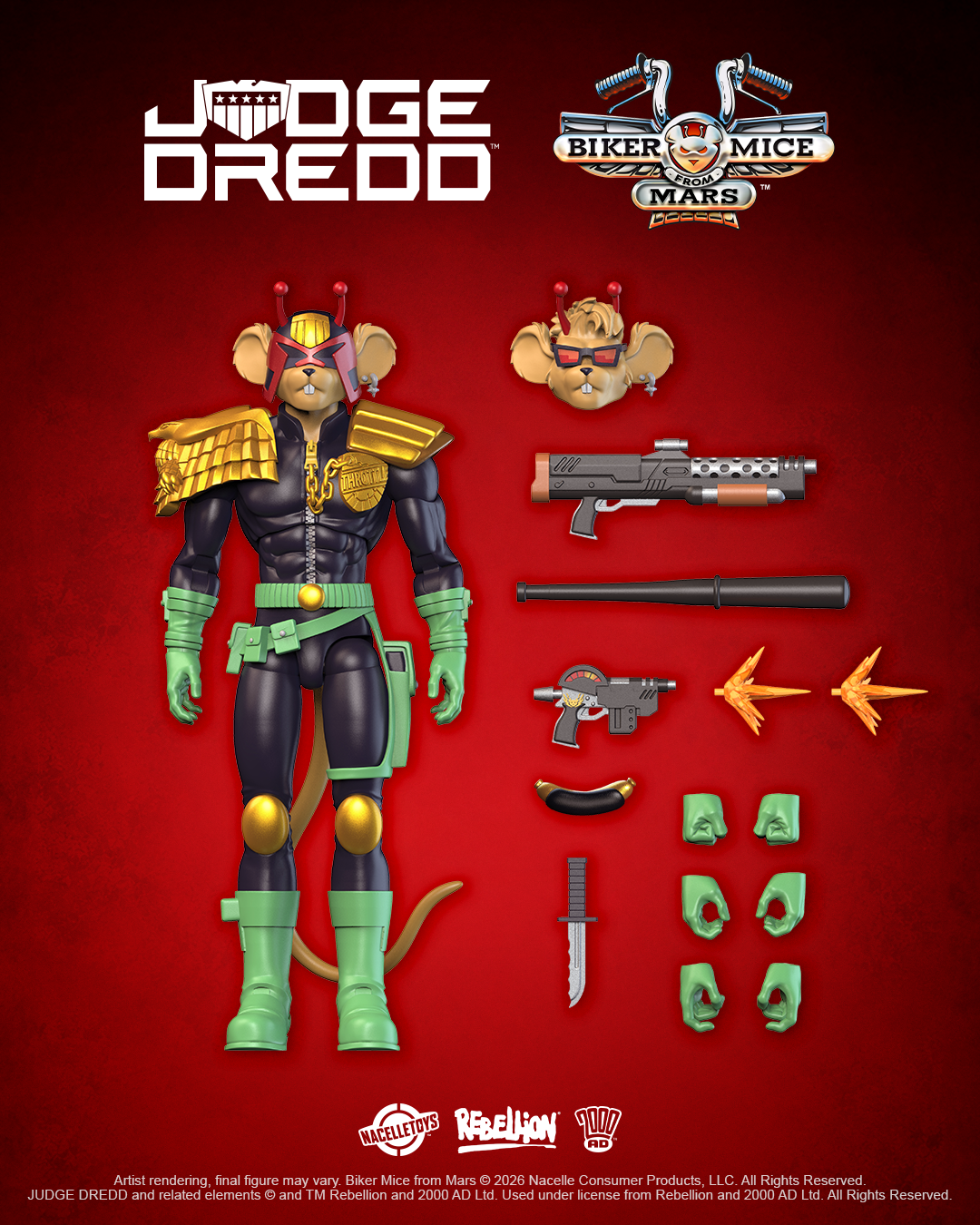 PRE-ORDER Biker Mice from Mars x Judge Dredd Crossover Action Figure - Judge Dredd
