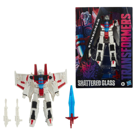 PRE-ORDER Transformers Shattered Glass Voyager Class Action Figure - Starscream (Re-Run)