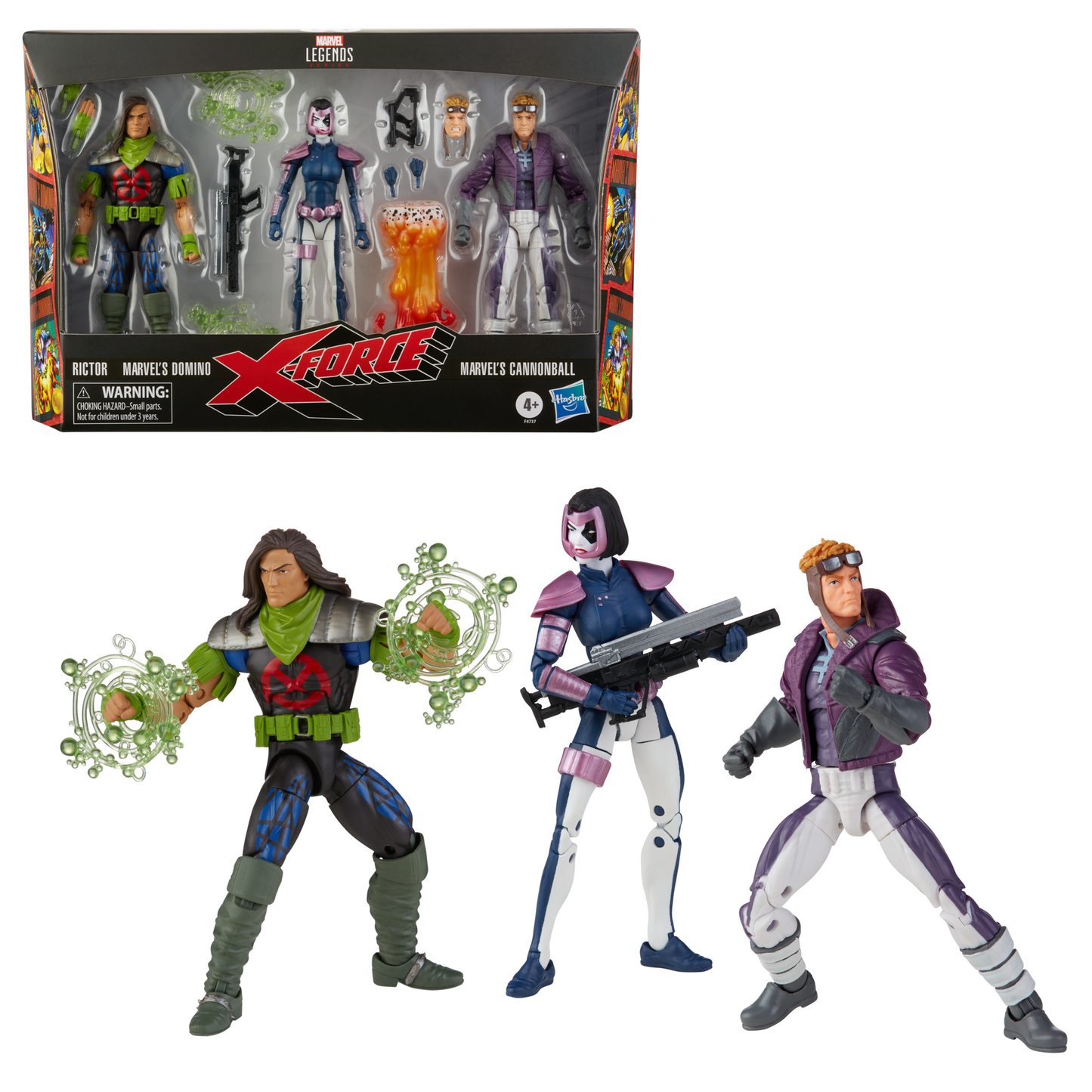 PRE-ORDER Marvel Legends X-Force 6-inch Action Figure 3 Pack - Rictor, Domino & Cannonball (Re-Run)