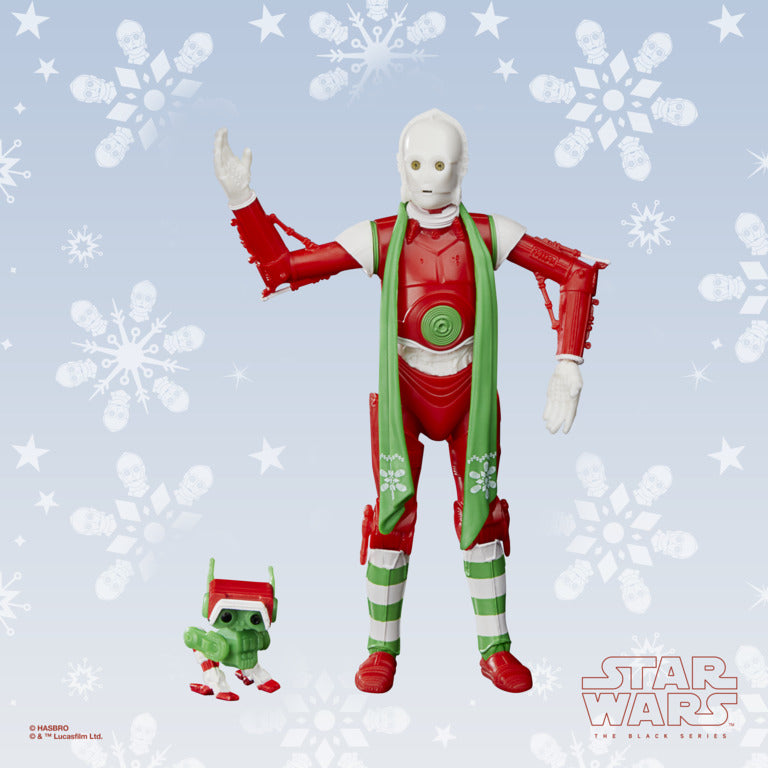 Star Wars The Black Series 6 inch scale Action Figure-  Protocol Droid (Holiday Edition) and BD Droid