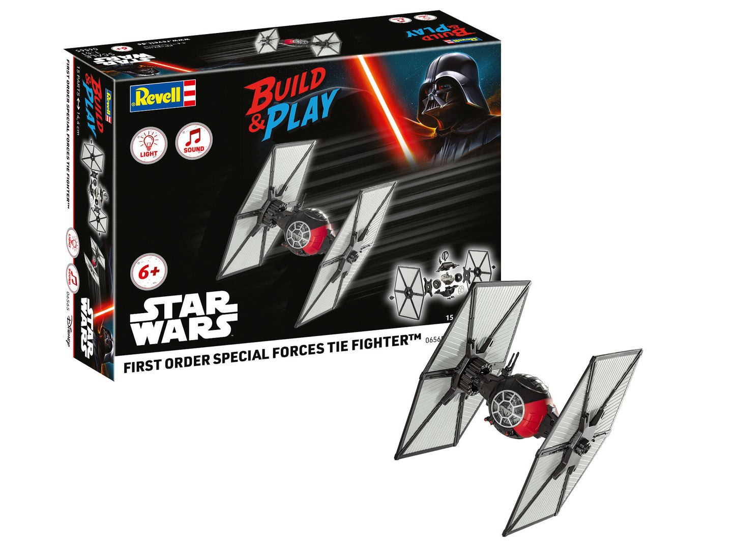 Revell Star Wars 1:51 Scale Build & Play Set - First Order Special Forces TIE Fighter (Light/Sou)