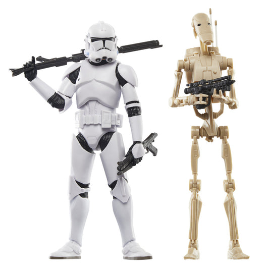 Star Wars Black Series 6 Inch Exclusive Action Figure 2-Pack - Phase II Clone Trooper & Battle Driod