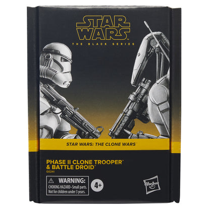 Star Wars Black Series 6 Inch Exclusive Action Figure 2-Pack - Phase II Clone Trooper & Battle Driod
