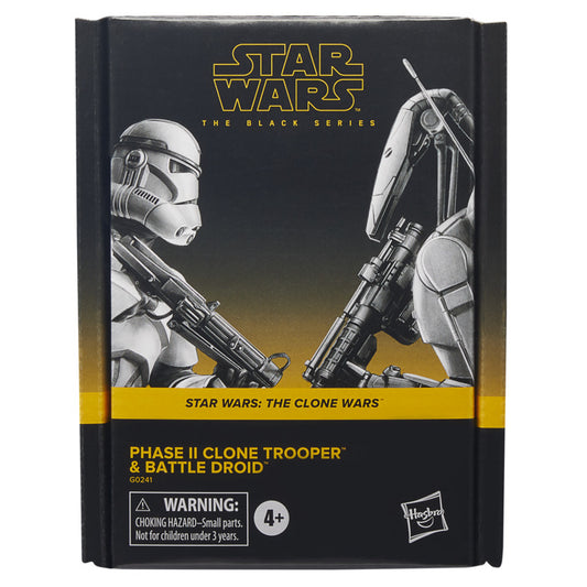 Star Wars Black Series 6 Inch Exclusive Action Figure 2-Pack - Phase II Clone Trooper & Battle Driod