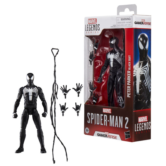 Marvel Legends Spider-Man Gamerverse 6 Inch Action Figures Wave 3 - Peter Parker (Black Suit)