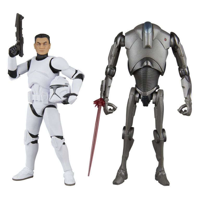 Star Wars Black Series 6 Inch Exclusive Action Figure 2-Pack - Phase I Clone Trooper & Super Battle Droid
