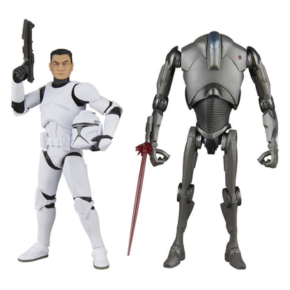 Star Wars Black Series 6 Inch Exclusive Action Figure 2-Pack - Phase I Clone Trooper & Super Battle Droid