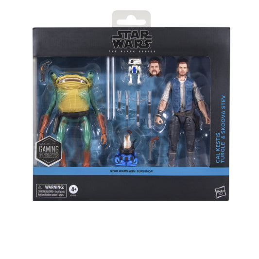 Star Wars Black Series 6 Inch Exclusive Action Figure 3-Pack - Cal Kestis, Turgle & Skoova Stev