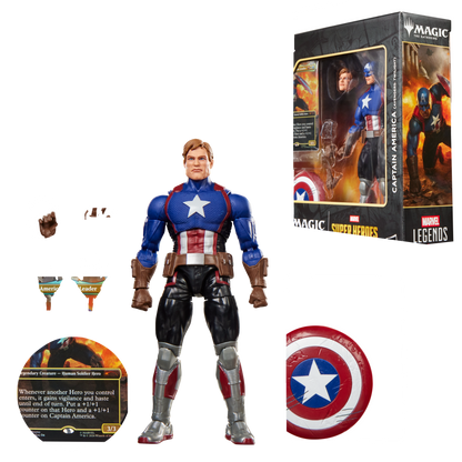 *PRE-ORDER Marvel Legends Magic The Gathering Series 6 Inch Action Figure With Trading Card - Captain America