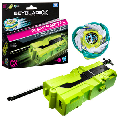Beyblade X Attack Type Clip & Rip Launcher - Blast Pegasus A