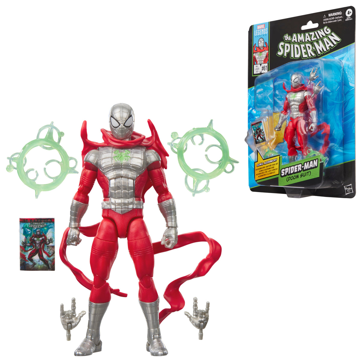 PRE-ORDER Marvel Legends Comic Retro 6 Inch Action Figure Wave 3 - Spider-Man (Doom Suit)