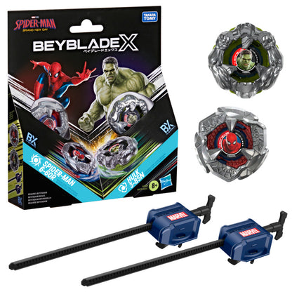 Beyblade X Marvel Spider-Man Brand New Day 2 Pack - Spider-Man 6-60R & Hulk 5-85N