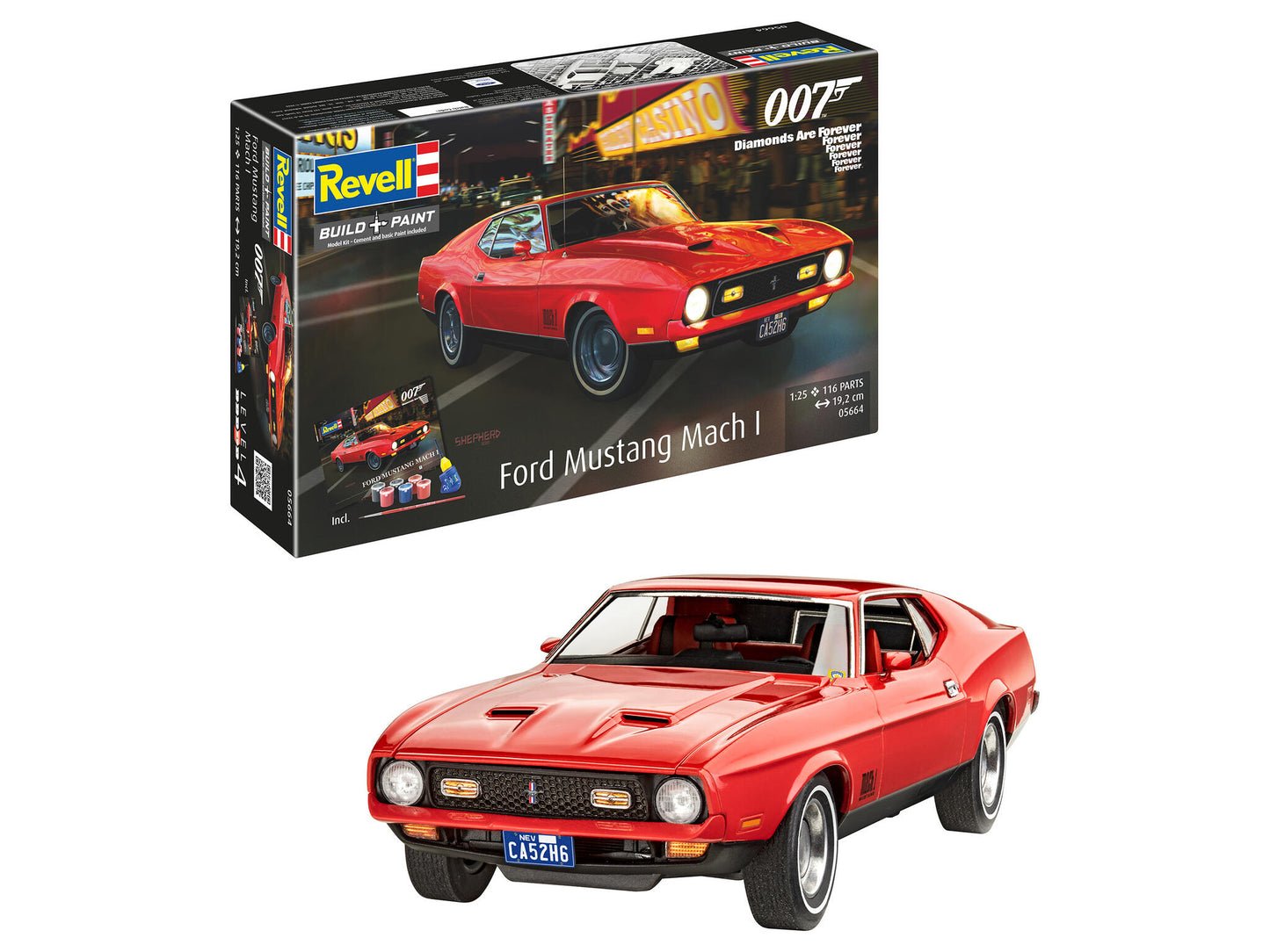 Revell James Bond 1:25 Scale Build & Paint Model Kit - Ford Mustang Mach 1