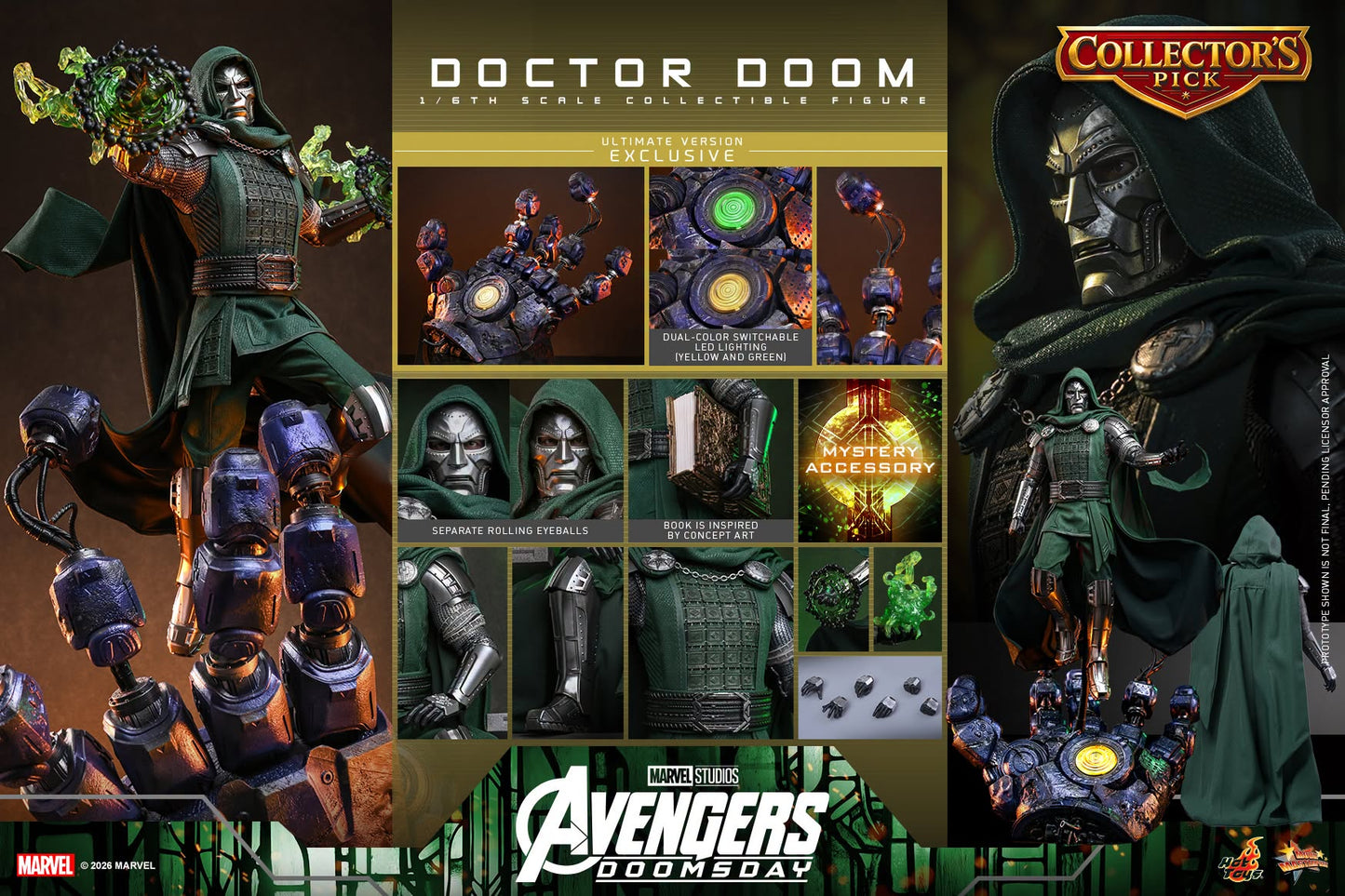 *PRE-ORDER Doctor Doom (Ultimate) - Marvel Avengers Doomsday Hot Toys Collectibles 1/6th Scale Action Figure