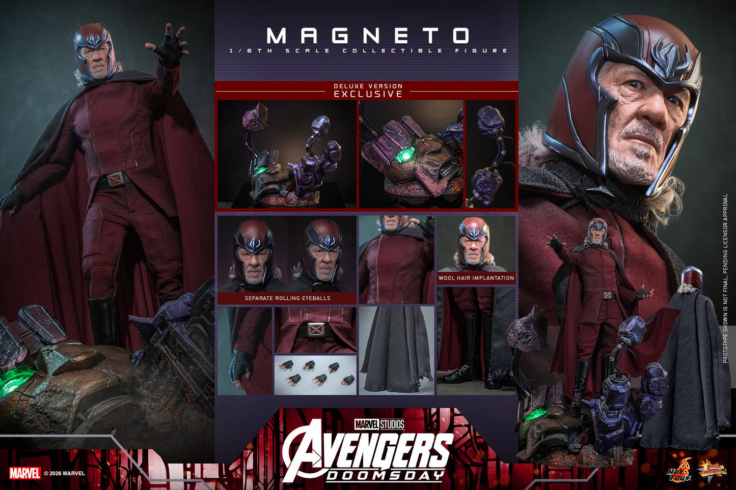 *PRE-ORDER Magneto (Deluxe) - Marvel Avengers Doomsday Hot Toys Collectibles 1/6th Scale Action Figure