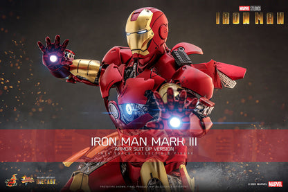 Iron Man Mark III (Suit Up Edition) - Marvel Iron Man Hot Toys Collectibles 1/6 Scale Action Figure (Copy) (Copy)
