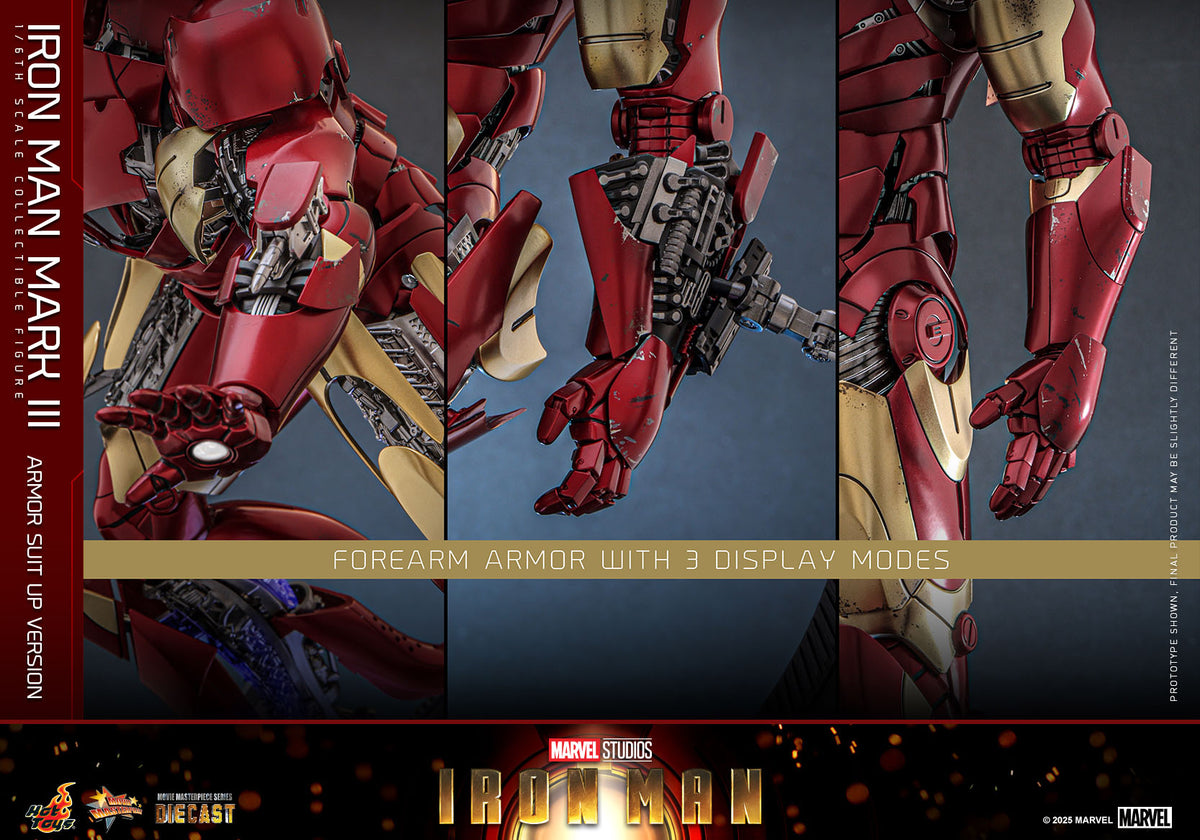 Iron Man Mark III (Suit Up Edition) - Marvel Iron Man Hot Toys Collectibles 1/6 Scale Action Figure (Copy) (Copy)