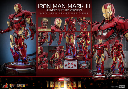 Iron Man Mark III (Suit Up Edition) - Marvel Iron Man Hot Toys Collectibles 1/6 Scale Action Figure (Copy) (Copy)