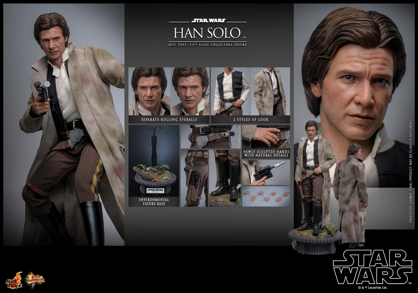 PRE-ORDER Han Solo - Star Wars VI: Return Of The Jedi Hot Toys Collectibles 1/6 Scale Action Figure