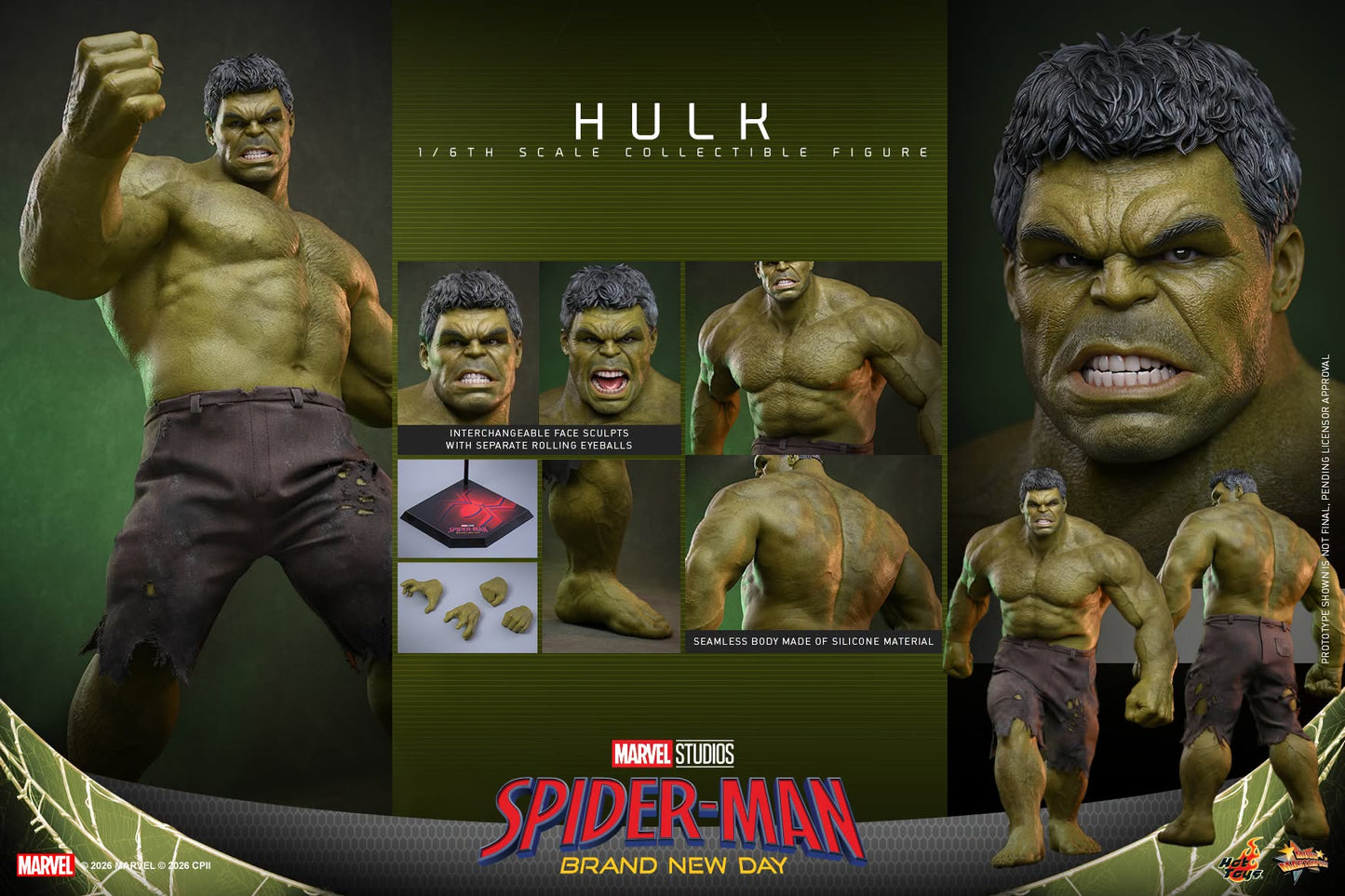 *PRE-ORDER Hulk - Marvel Spider-Man: Brand New Day Hot Toys Collectibles 1/6th Scale Action Figure