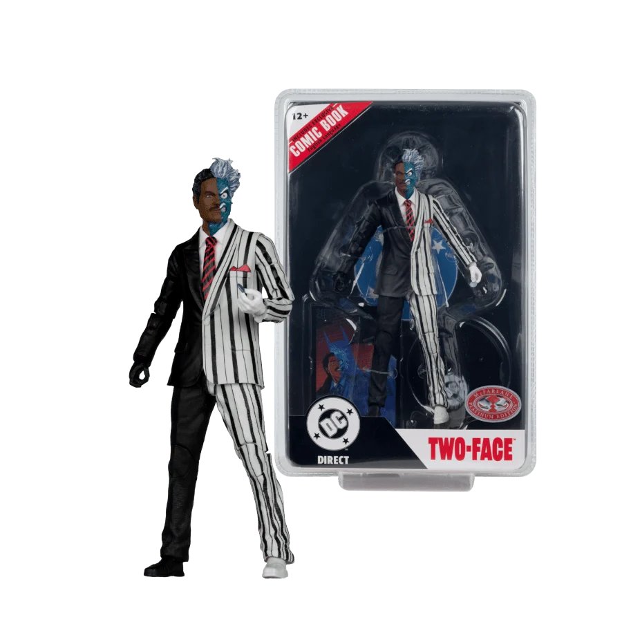 DC Direct 7 Inch Action Figure Page Punchers Wave 13 - Two-Face (1989 Comic) (Red Platinum)