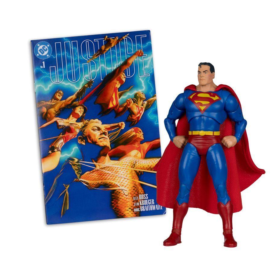 DC Direct 7 Inch Action Figure Page Punchers Wave 13 - Superman (Justice 1) (Red Platinum)