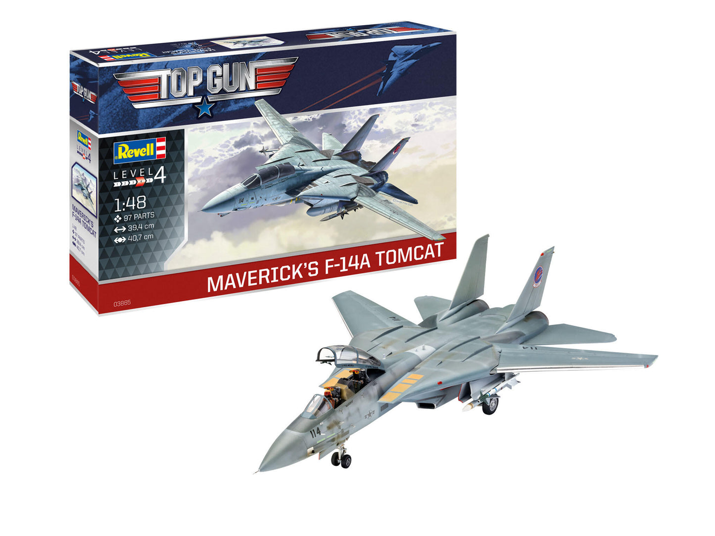 Revell Top Gun 1:48 Scale Model Kit - Maverick's F-14A Tom Cat