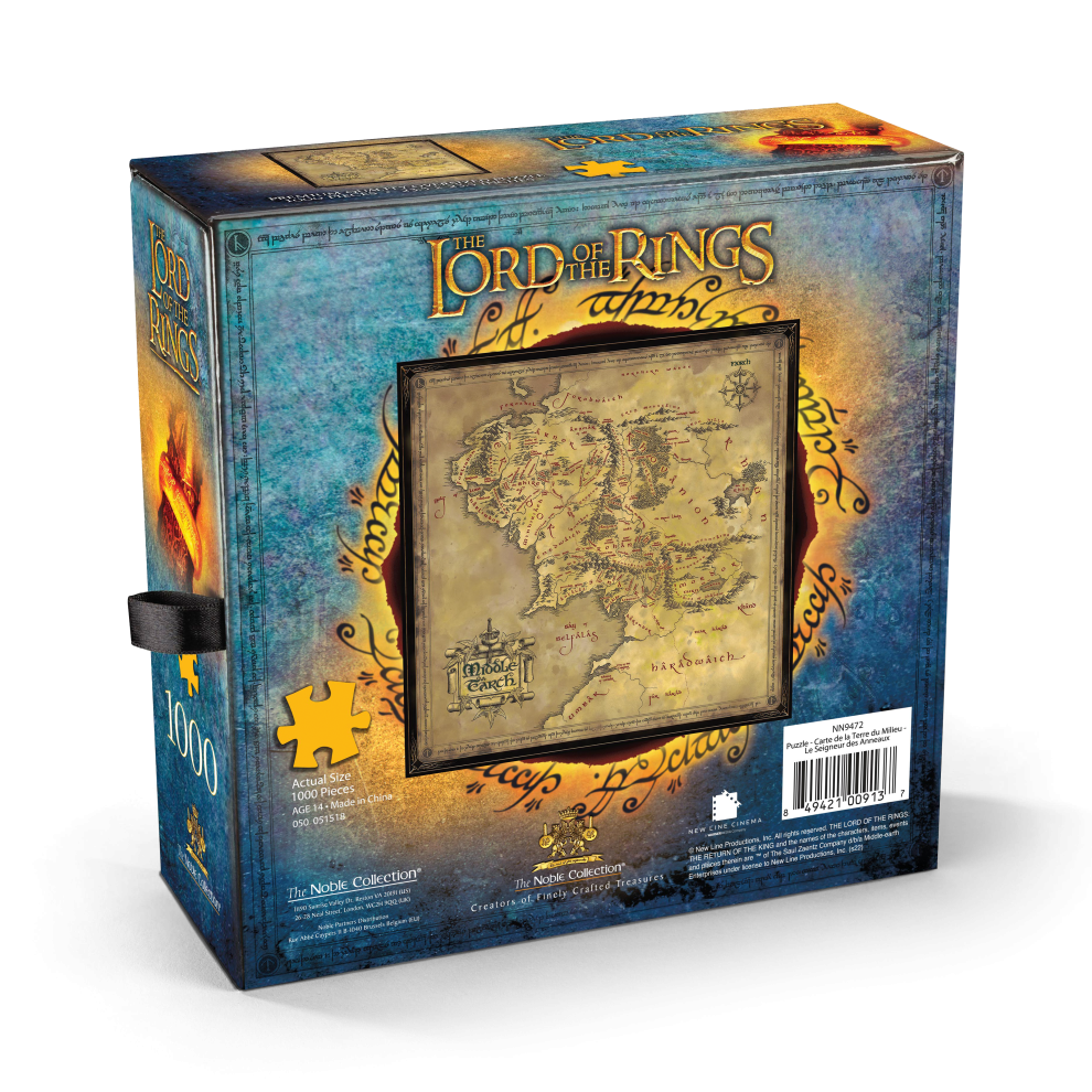Lord of the Rings Noble Collection 1000pc Jigsaw Puzzle - Map of Middle Earth