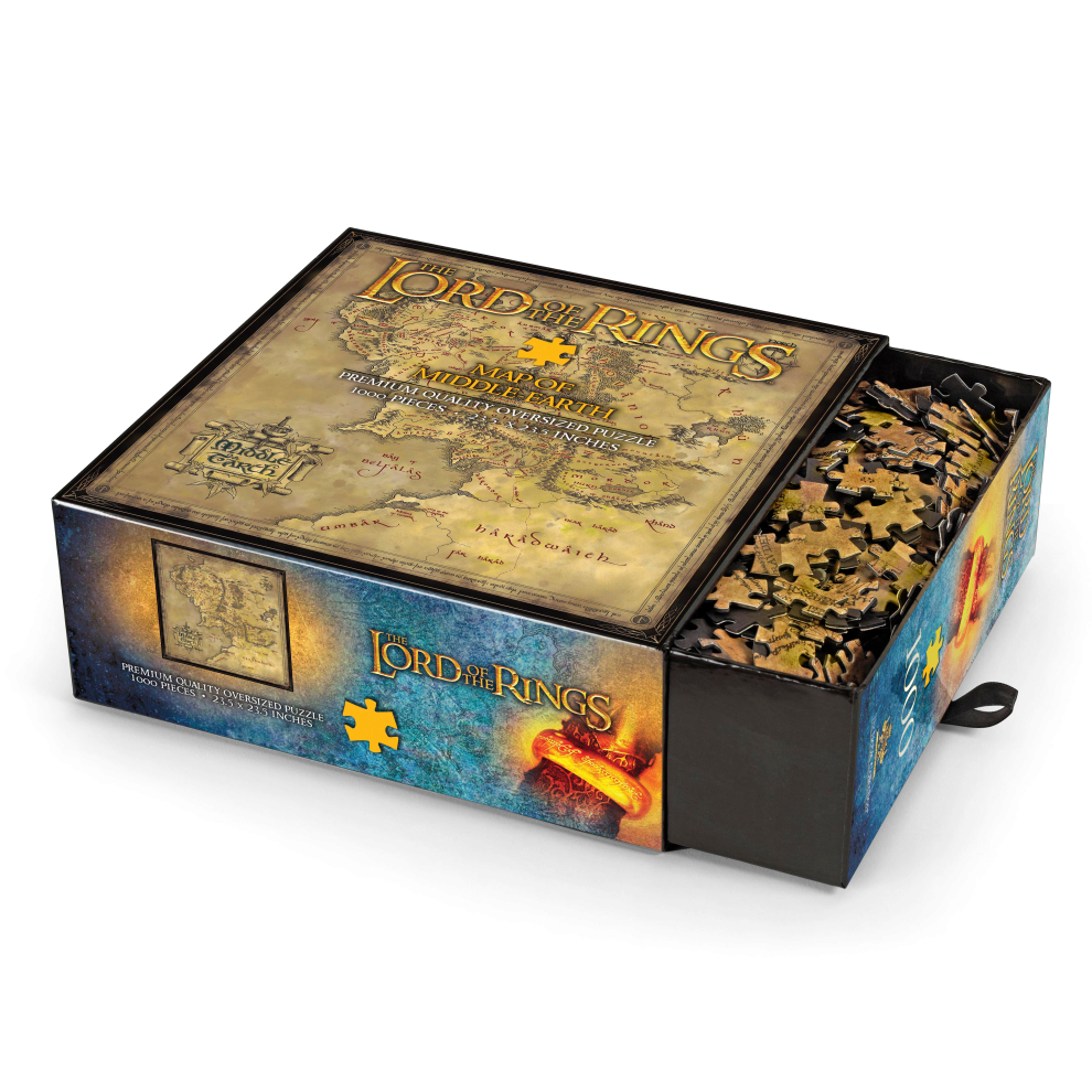 Lord of the Rings Noble Collection 1000pc Jigsaw Puzzle - Map of Middle Earth