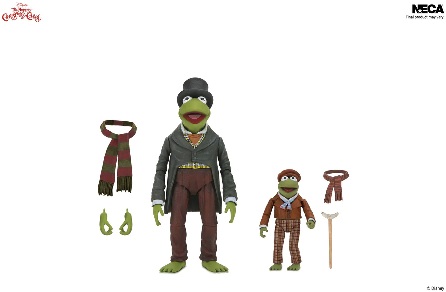 *PRE-ORDER The Muppets Christmas Carol 7 Inch Scale Ultimate Action Figure 2 Pack - Kermit As Bob Cratchit & Robin As Tiny Tim
