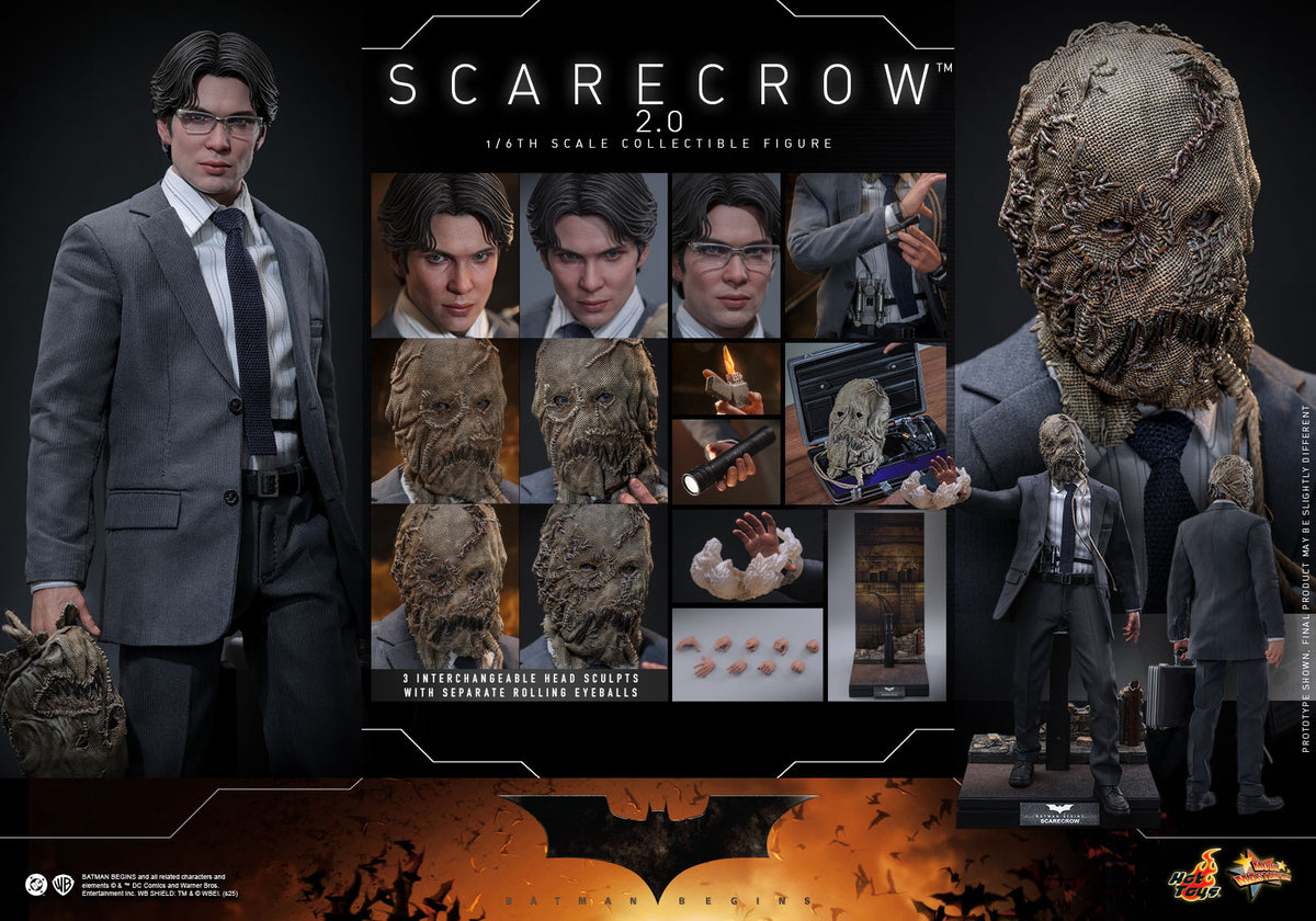 Scarecrow 2.0 - DC Batman Begins Hot Toys Collectibles 1/6 Scale Action Figure