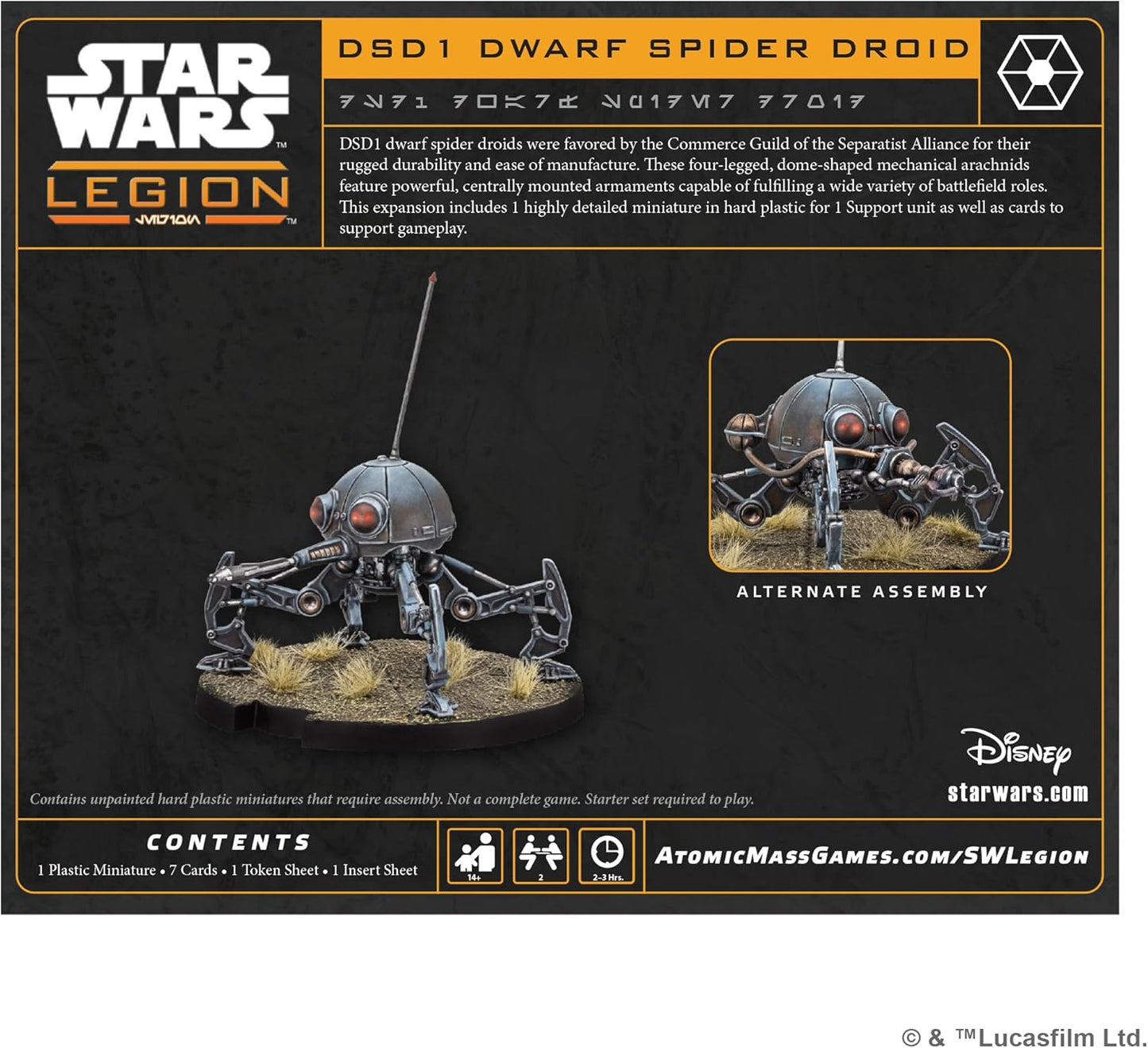 Star Wars Legion - DSD1 Dwarf Spider Droid