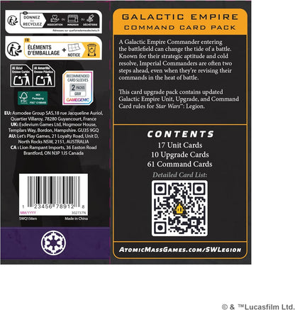 Star Wars Legion - Galactic Empire Command Card Pack