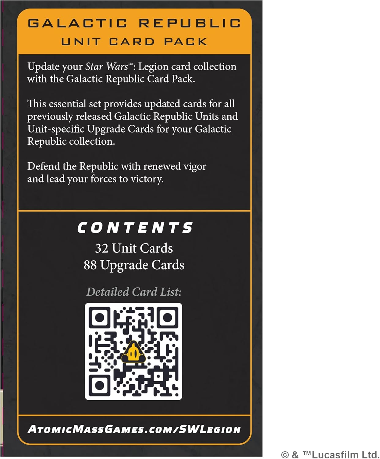 Star Wars Legion - Galactic Republic Card Pack