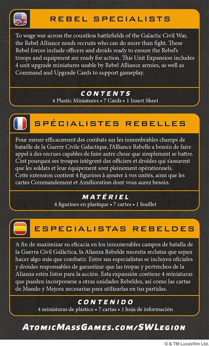 Star Wars Legion - Rebel Specialists
