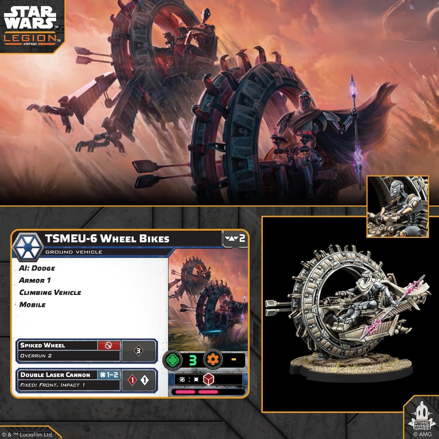 Star Wars Legion - TSMEU-6 Personal Wheel Bike