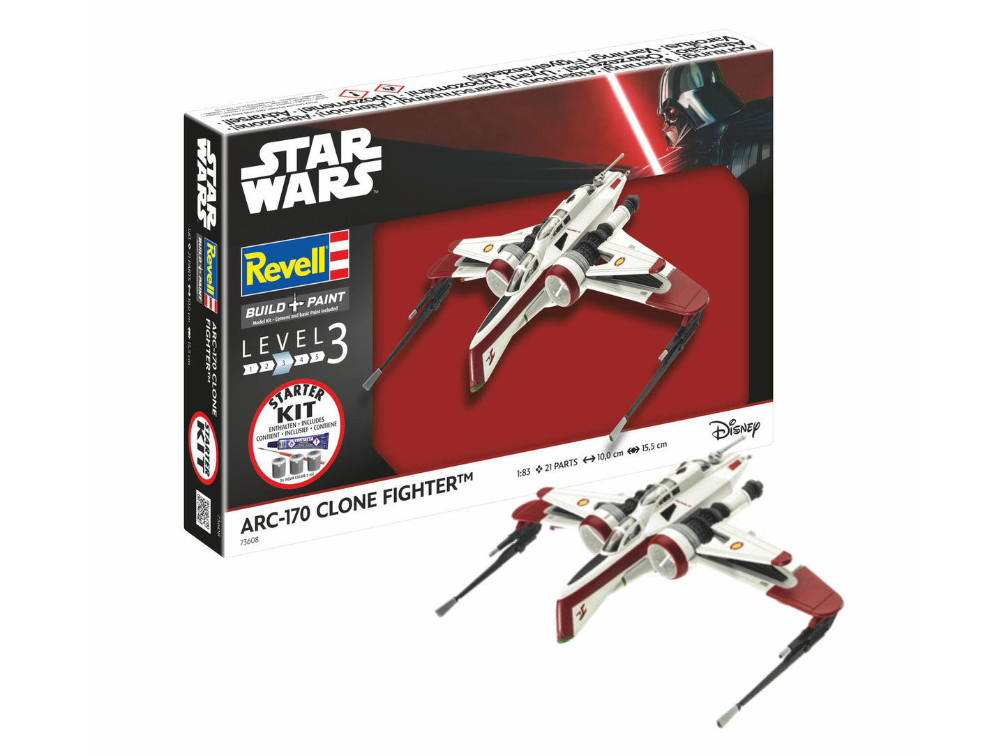Revell Star Wars 1:83 Scale Starter Kit - ARC-170 Clone Fighter