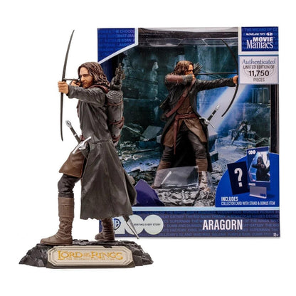 Lord of the Rings Movie Maniacs WB100 6 Inch Scale Posed Figure - Aragorn
