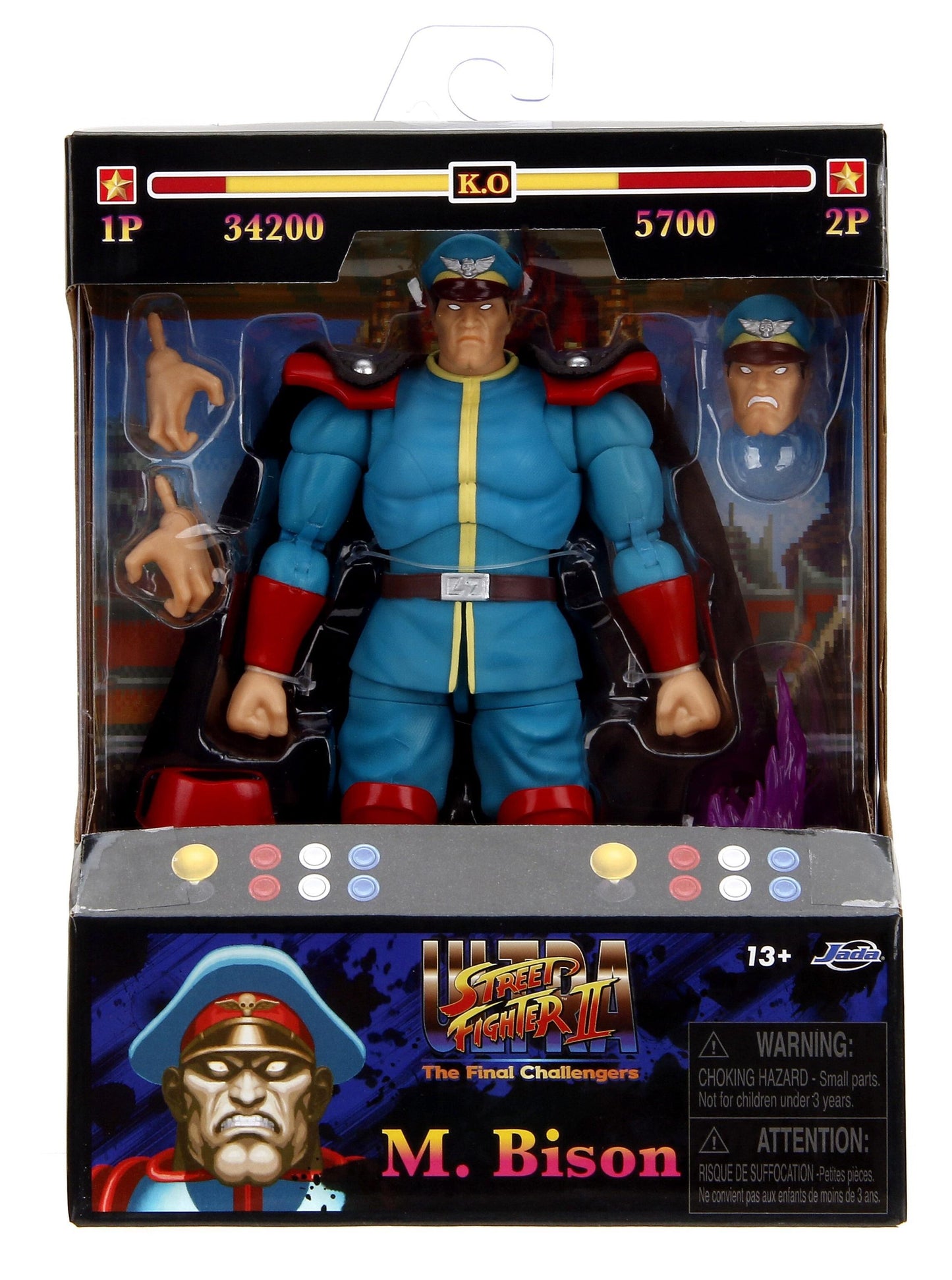 Ultra Street Fighter II Exclusive 6 Inch Action Figure - M. Bison (Blue Player 2)