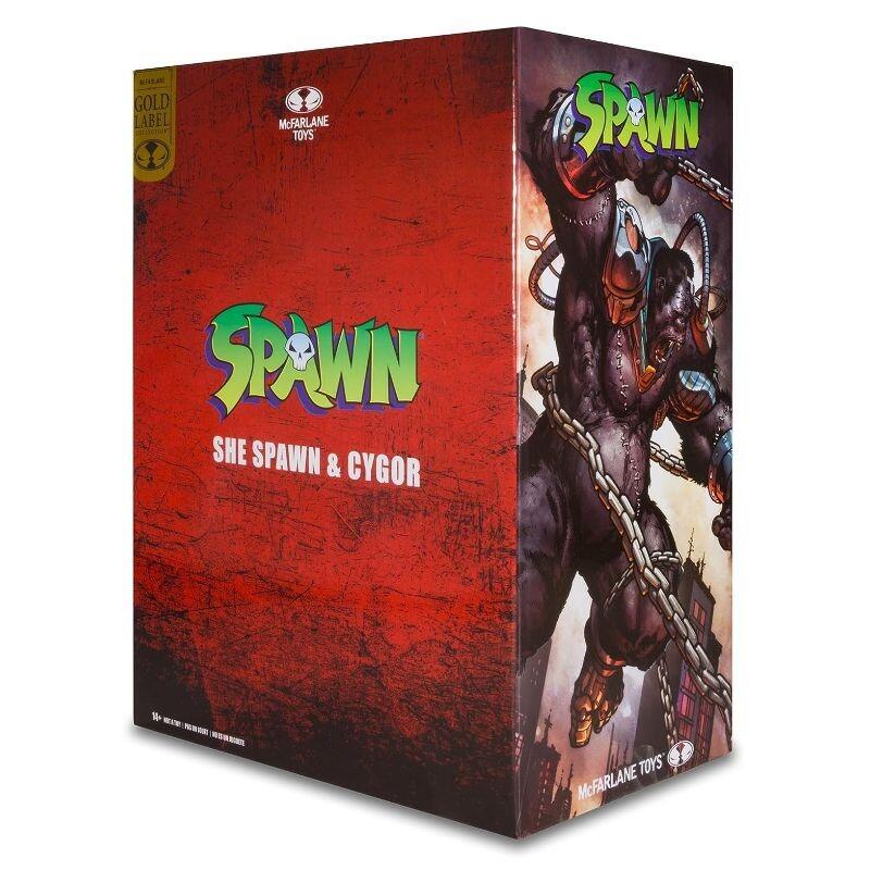 Spawn 7inch Action Figure w/ Megafig - She Spawn & Cygor (Gold Label)