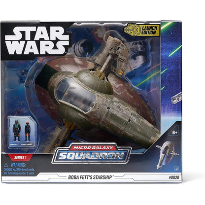 Star Wars Micro Galaxy Squadron 8 Inch Deluxe Vehicle Series 1 - Boba Fett & Starship