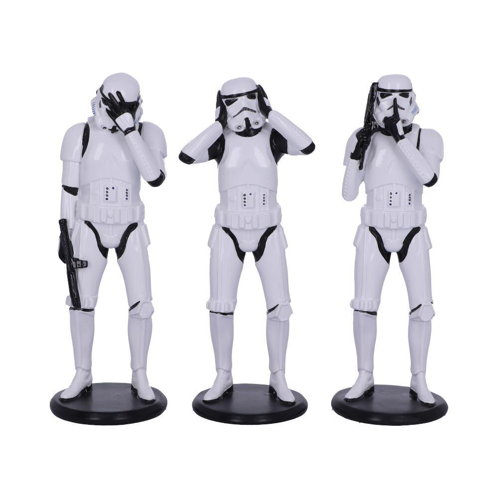 Star Wars The Original Stormtrooper 5.5 Inch Resin Collectible Figurine - Three Wise Stormtroopers (Standing)