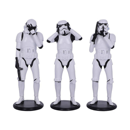 Star Wars The Original Stormtrooper 5.5 Inch Resin Collectible Figurine - Three Wise Stormtroopers (Standing)