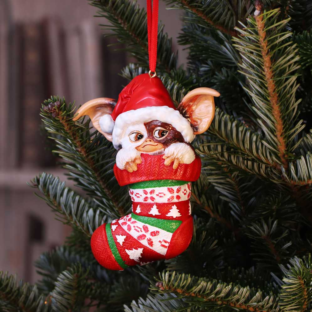 Gremlins Festive Hanging Ornament - Gizmo in Stocking